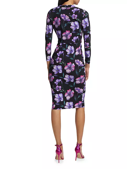 Shop Chiara Boni La Petite Robe Aella Floral Midi-Dress | Saks Fifth Avenue