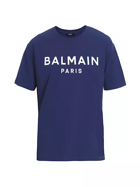 Shop Balmain Logo Crewneck T-Shirt | Saks Fifth Avenue