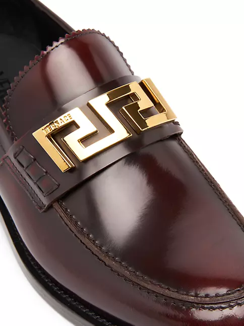 Versace La Greca Leather Loafers Saks Fifth Avenue