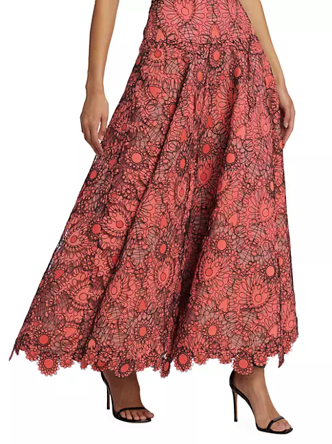 Shop Lela Rose Threaded Strapless Maxi-Dress | Saks Fifth Avenue