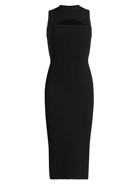 Shop Victoria Beckham Cut-Out Jersey Midi Dress | Saks Fifth Avenue