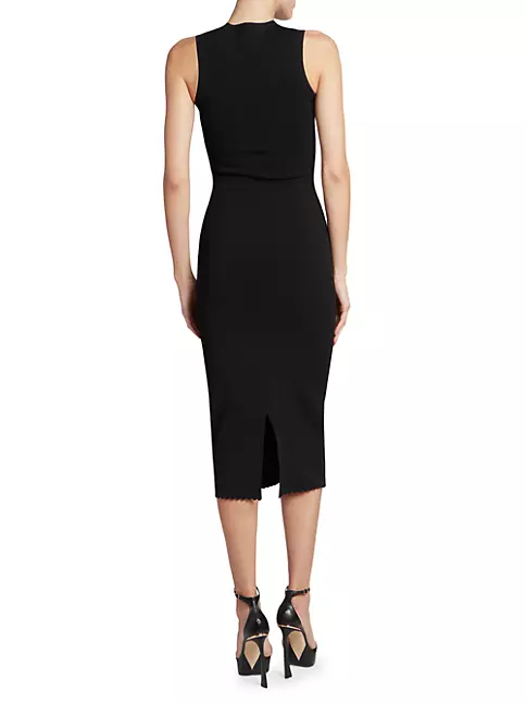 Shop Victoria Beckham Cut-Out Jersey Midi Dress | Saks Fifth Avenue
