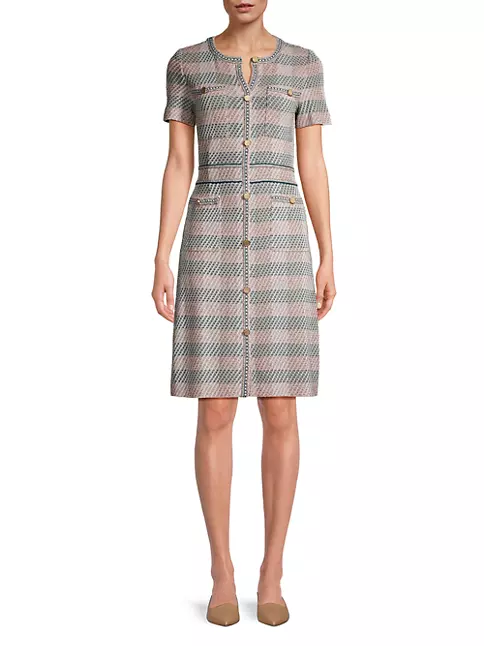 Shop Misook Plaid Tweed Sheath Dress | Saks Fifth Avenue
