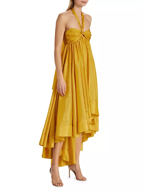 Shop Zimmermann Devi Silk Halter High-Low Dress | Saks Fifth Avenue