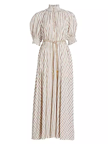 Devi Striped Swing Maxi Dress