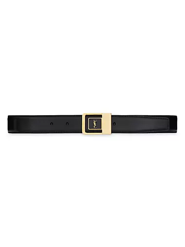 Female Buckle Belt in Lacquered Leather