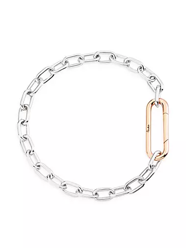 Iconica 18K Rose & White Gold Chain Bracelet