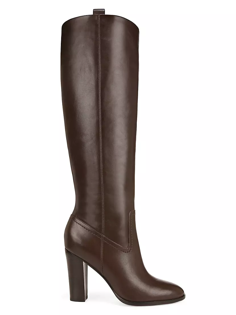 Shop Veronica Beard Vesper Wide-Calf Leather Boots | Saks Fifth Avenue