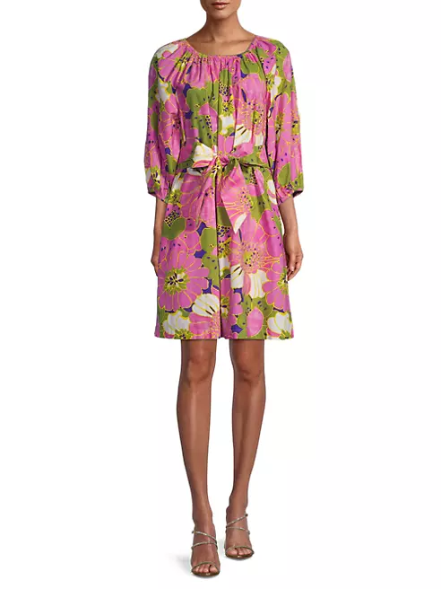 Shop Frances Valentine Bliss Belted Floral Minidress | Saks Fifth Avenue