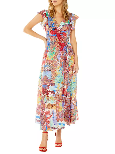 Shop Robert Graham Lucia Paisley Wrap Dress | Saks Fifth Avenue