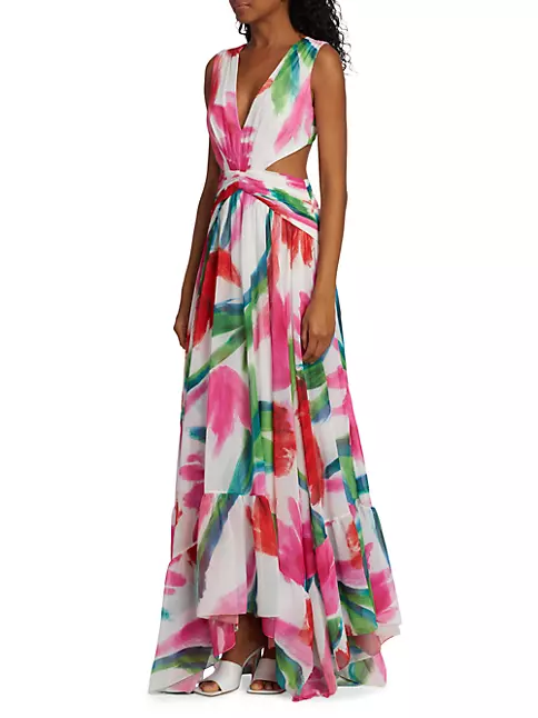 Shop PatBO Allegro Asymmetric Cut-Out Gown | Saks Fifth Avenue