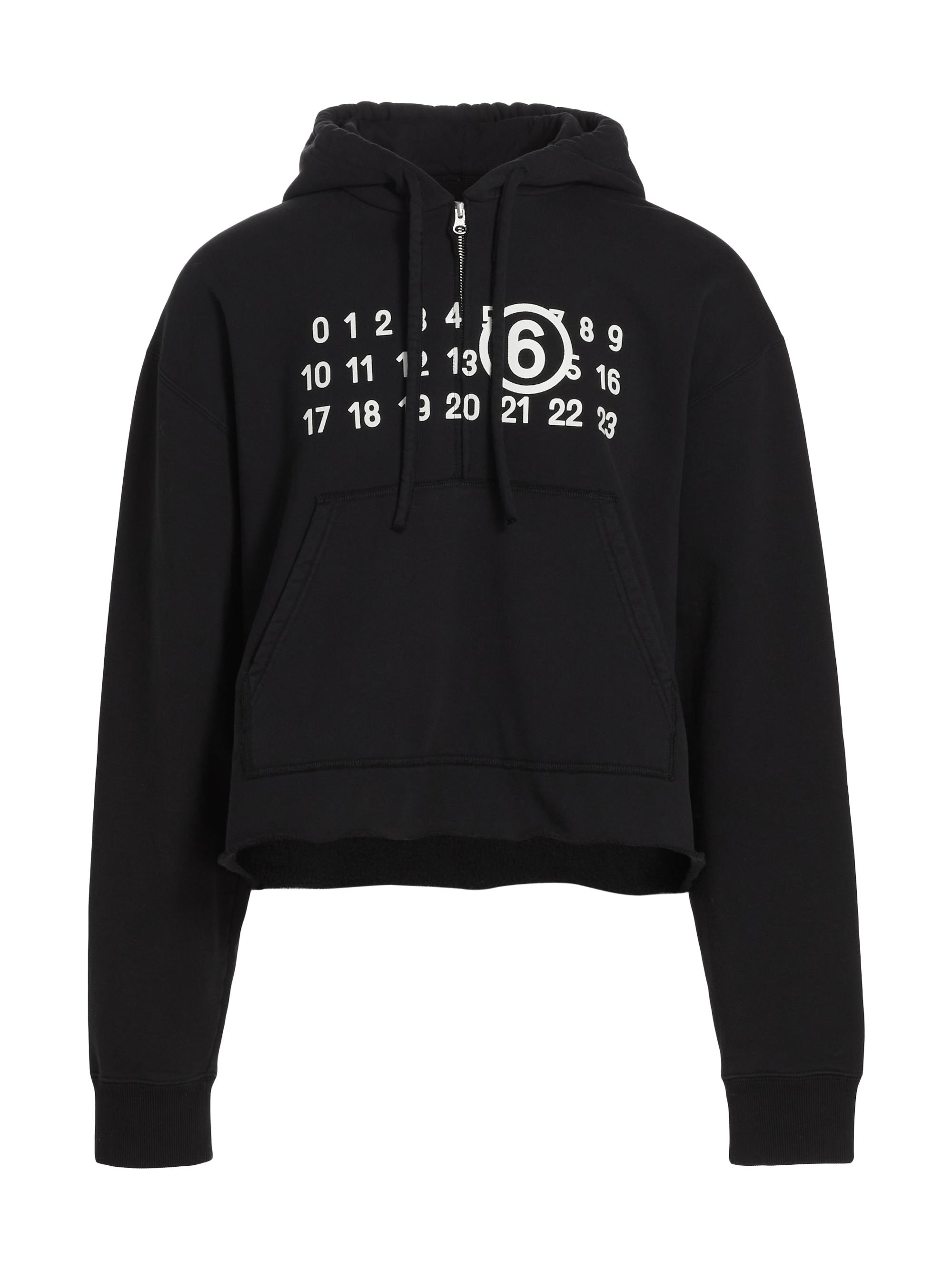 Shop MM6 Maison Margiela Logo Half-Zip Hoodie | Saks Fifth Avenue