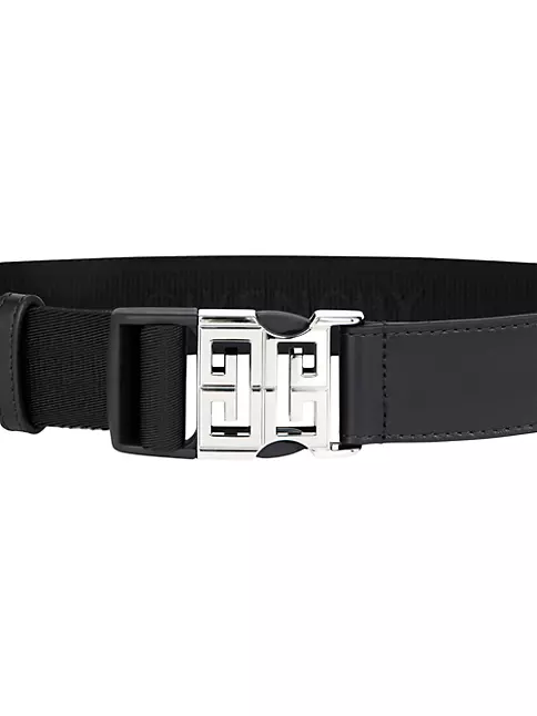 Shop Givenchy 4G Belt in Leather and Canvas | Saks Fifth Avenue