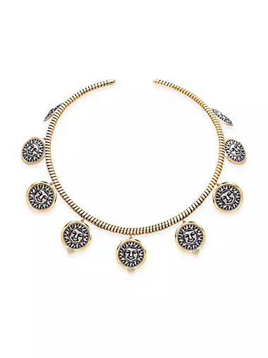 Soleil 18K Yellow Gold & Diamond Collar Necklace