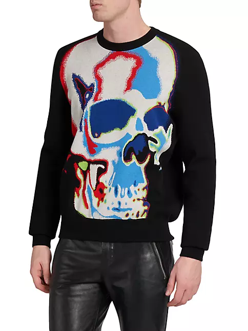 Shop Alexander McQueen Skull Wool-Blend Sweater | Saks Fifth Avenue