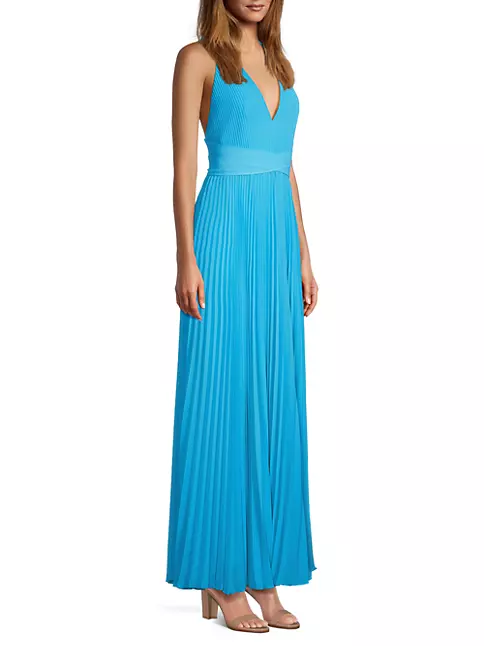 Shop Milly Oria Pleated Maxi Dress | Saks Fifth Avenue