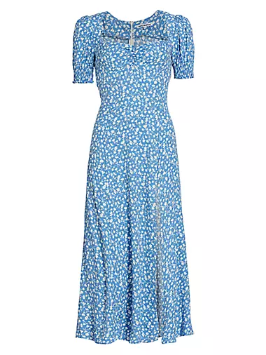 Lacey Floral Midi-Dress
