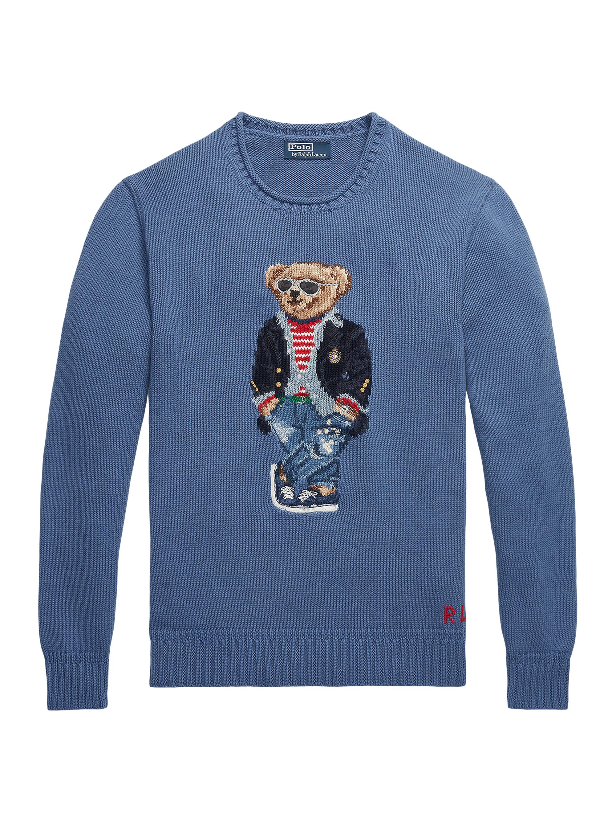 Shop Polo Ralph Lauren Polo Bear Cotton Crewneck Sweater | Saks Fifth Avenue