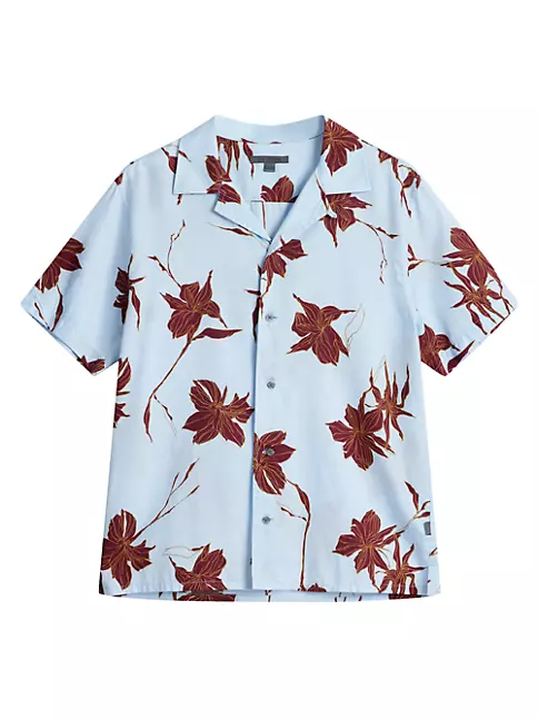 Shop John Varvatos Danny Floral Camp Shirt | Saks Fifth Avenue