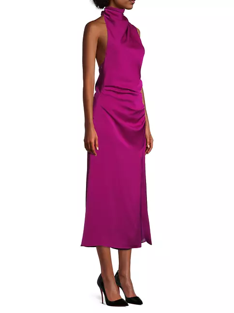 Shop Misha Dreamscape Robbia Draped Midi-Dress | Saks Fifth Avenue