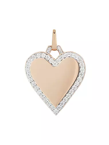 Dora 18K Rose Gold & 0.298 TCW Diamond Heart Pendant