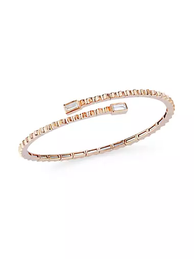 Clive 18K Rose Gold & 0.4 TCW Diamond Bypass Cuff