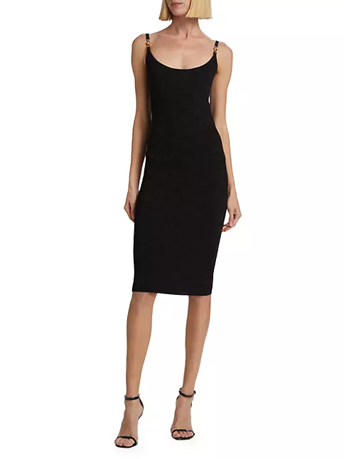Shop Versace La Vacanza Sleeveless Ribbed Midi-Dress | Saks Fifth Avenue