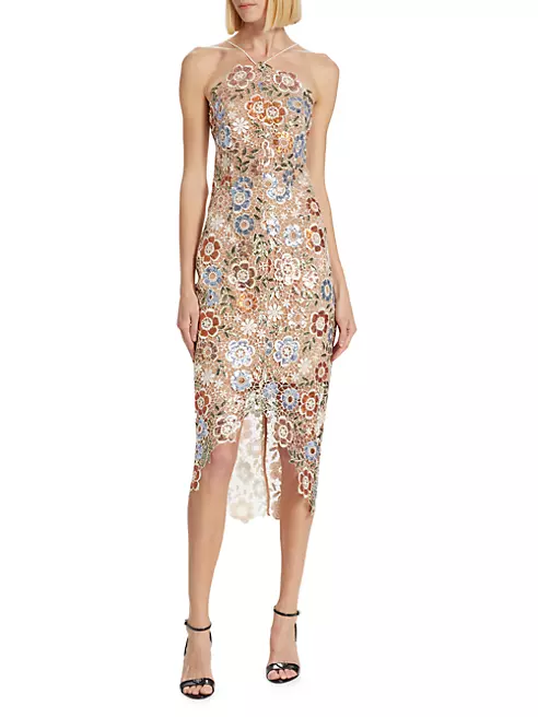Shop Elliatt Covelline Beaded Floral Dress | Saks Fifth Avenue