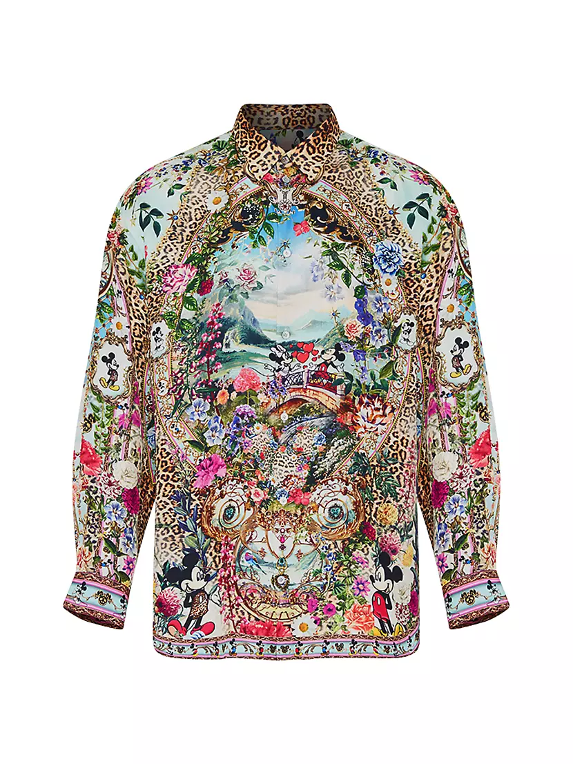 Shop Hotel Franks By Camilla Graphic Silk Oversized Shirt | Saks Fifth ...