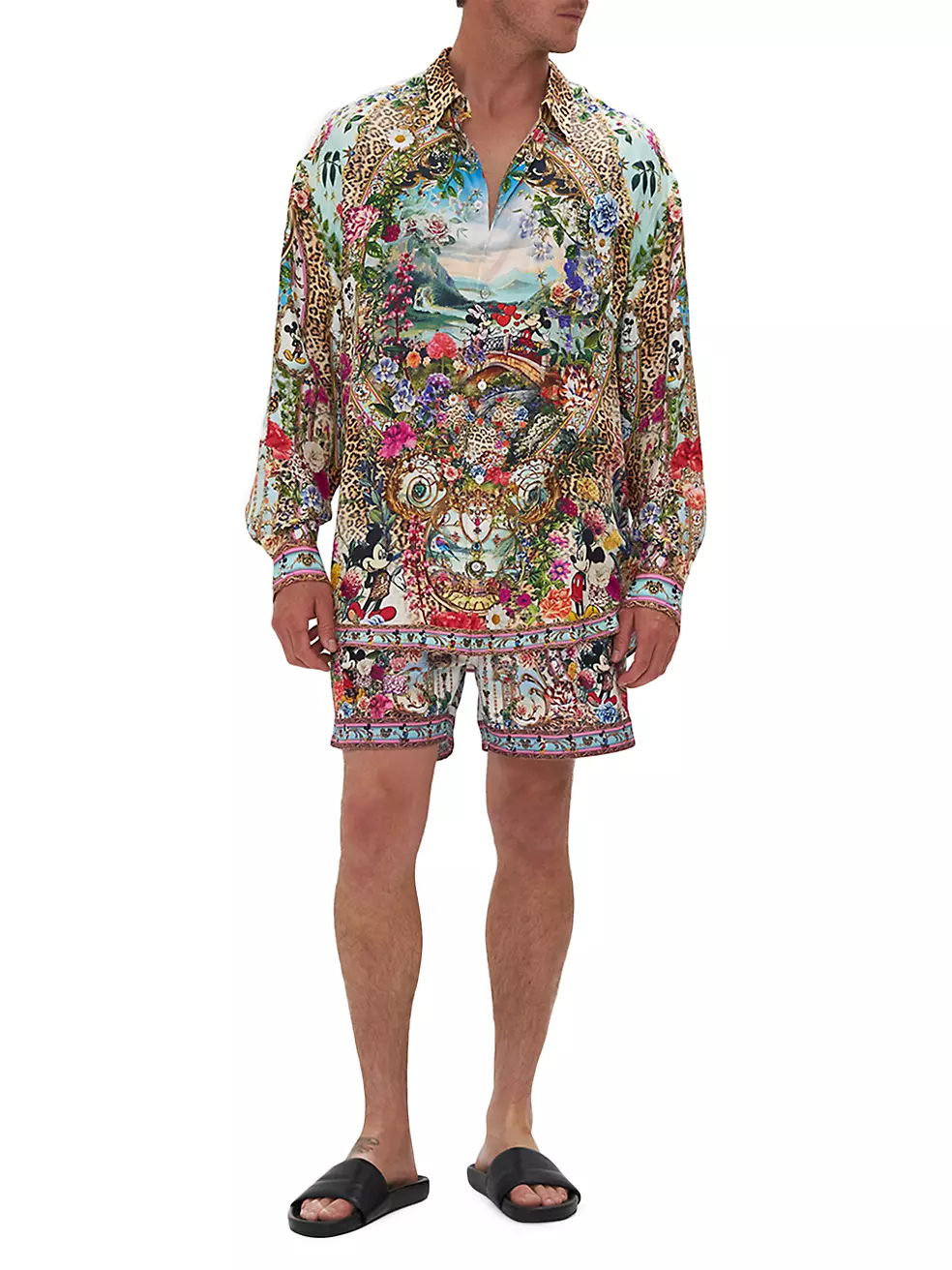 Shop Hotel Franks By Camilla Graphic Silk Oversized Shirt | Saks Fifth ...