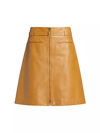 Glossy Leather Skirt