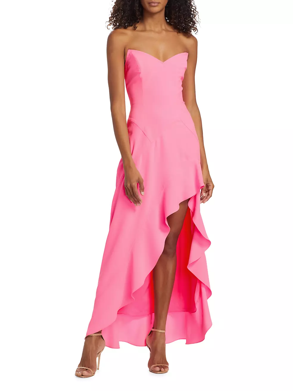 Shop Amanda Uprichard Symone Strapless Ruffled Gown | Saks Fifth Avenue