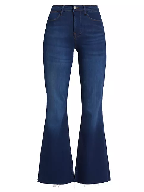Shop Frame Le Easy Mid-Rise Flare Jeans | Saks Fifth Avenue