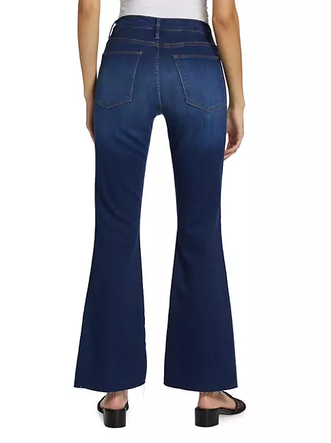 Shop Frame Le Easy Mid-Rise Flare Jeans | Saks Fifth Avenue