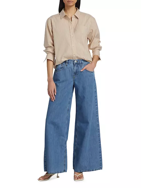 Shop Frame Le Mid Wide-Leg Jeans | Saks Fifth Avenue