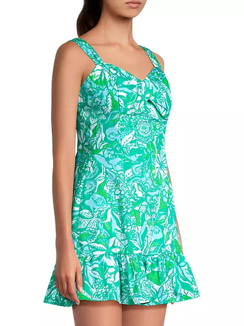 Shop Lilly Pulitzer Rocko Floral Cotton Romper | Saks Fifth Avenue