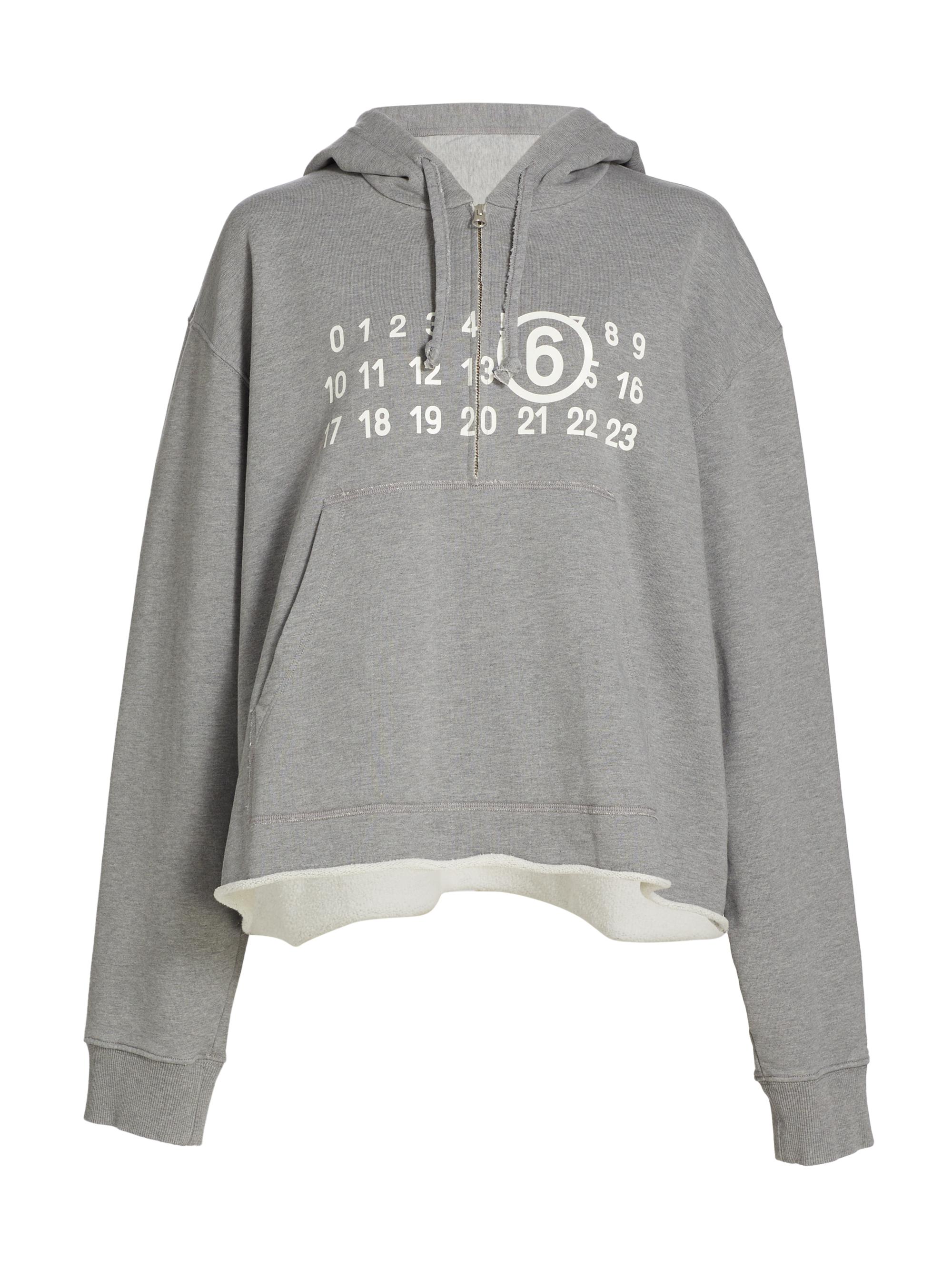Shop MM6 Maison Margiela Numbered Quarter-Zip Hoodie | Saks Fifth Avenue