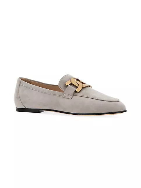 Shop Tod's Chain Bit Suede Loafers | Saks Fifth Avenue