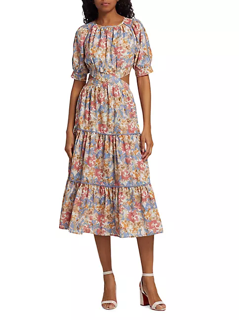 Shop En Saison Soleil Floral Midi Dress | Saks Fifth Avenue