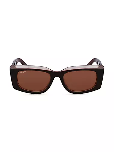Color Block 54MM Rectangular Sunglasses