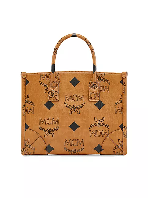 Shop MCM Small Munchen Maxi Monogram Tote Bag | Saks Fifth Avenue