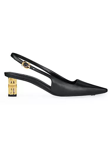 G Cube Slingback Pumps in Leather