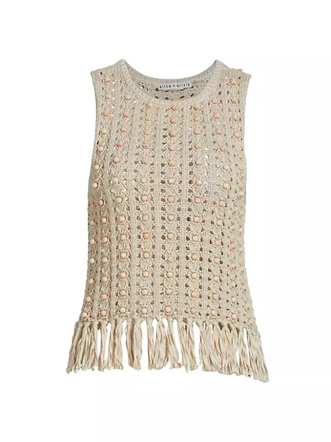 Shop Alice + Olivia Reva Knit Top | Saks Fifth Avenue