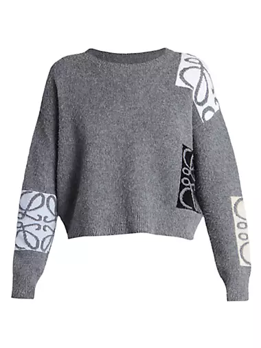 Anagram Intarsia-Knit Sweater