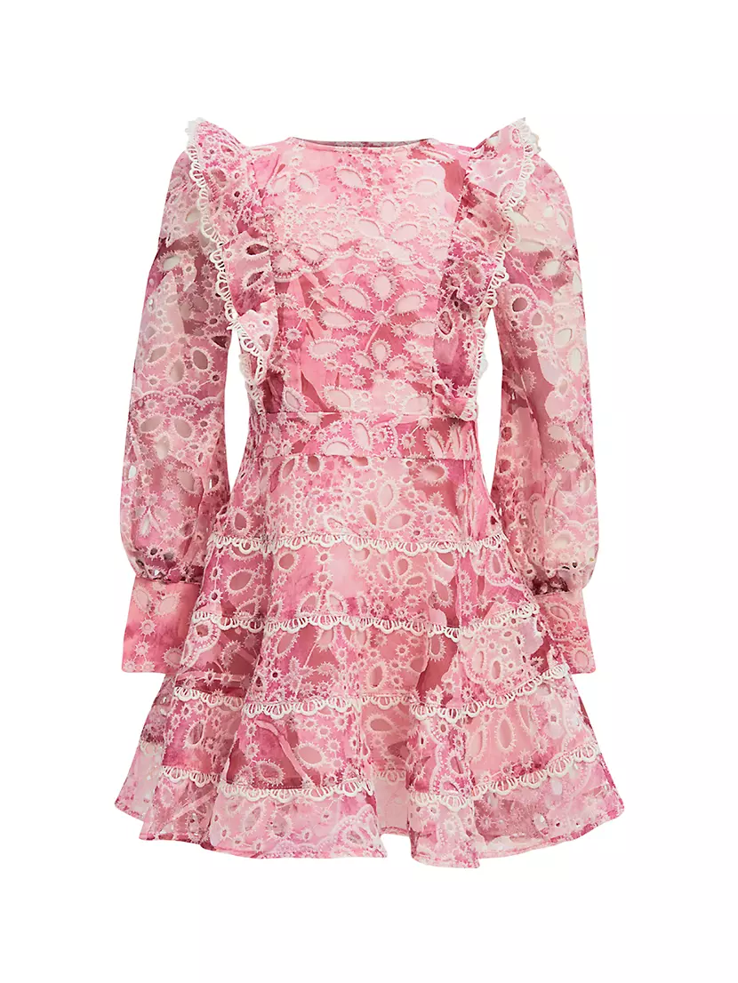 Shop Bardot Junior Girl's Palm Print Eyelet Dress | Saks Fifth Avenue