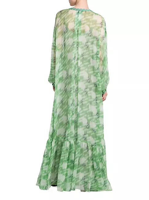Shop Giorgio Armani Printed Chiffon Maxi Dress | Saks Fifth Avenue