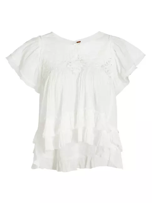 Shop Free People Harrison Embroidered Top | Saks Fifth Avenue