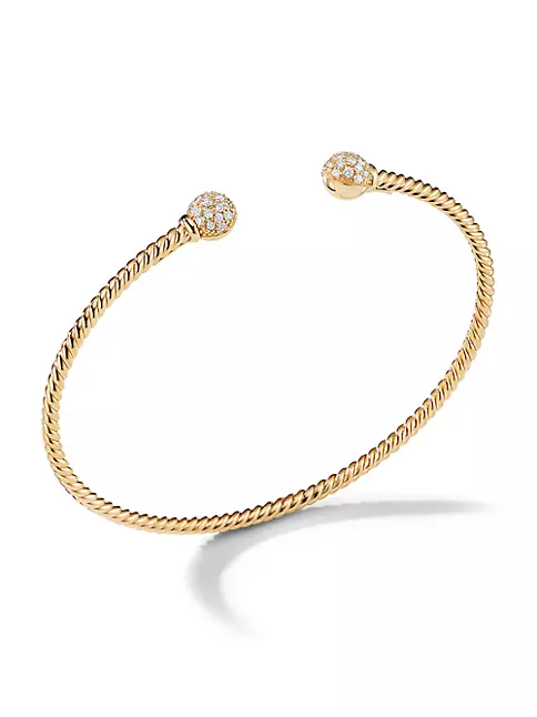 Shop David Yurman Petite Solari Bead Bracelet in 18K Yellow Gold with ...