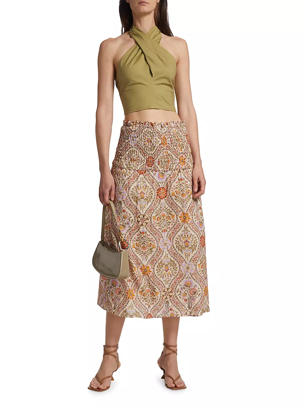 Shop Derek Lam 10 Crosby Madani Smocked Skirt | Saks Fifth Avenue