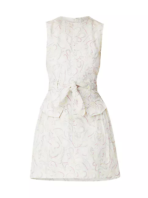 Shop Shoshanna Zoey Sleeveless Belted Minidress | Saks Fifth Avenue